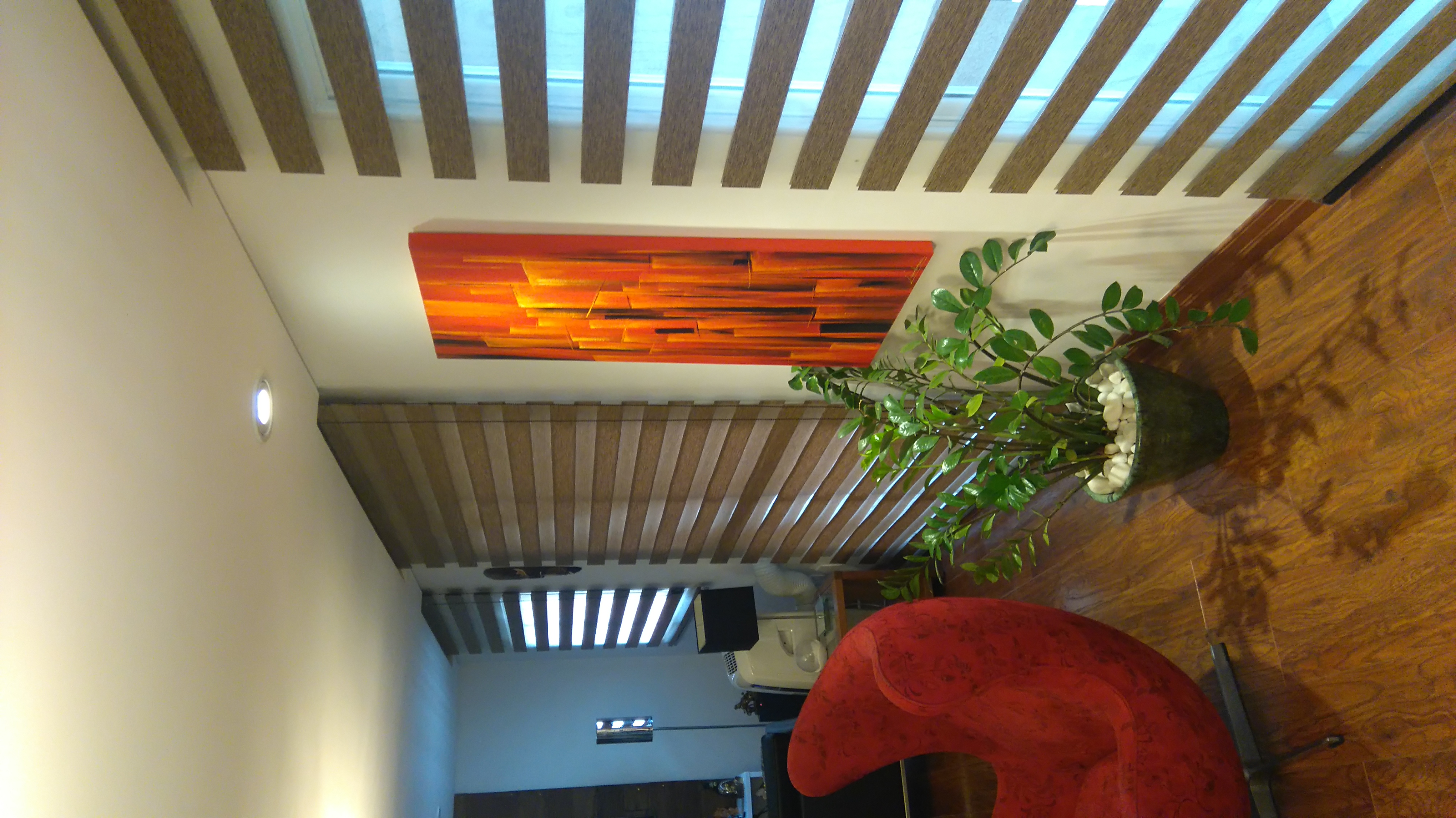 Persiana double vision em sala de estar